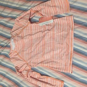 Garnet Hill NWT Girls Rash Guard Cantaloupe size 6